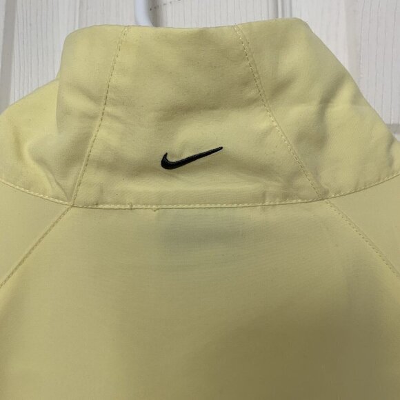 Nike Women’s Large Yellow Lightweight Windbreaker Full Zip Up Mock Neck - Picture 7 of 11